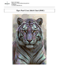 Tiger Pearl Cross Stitch Chart Pattern