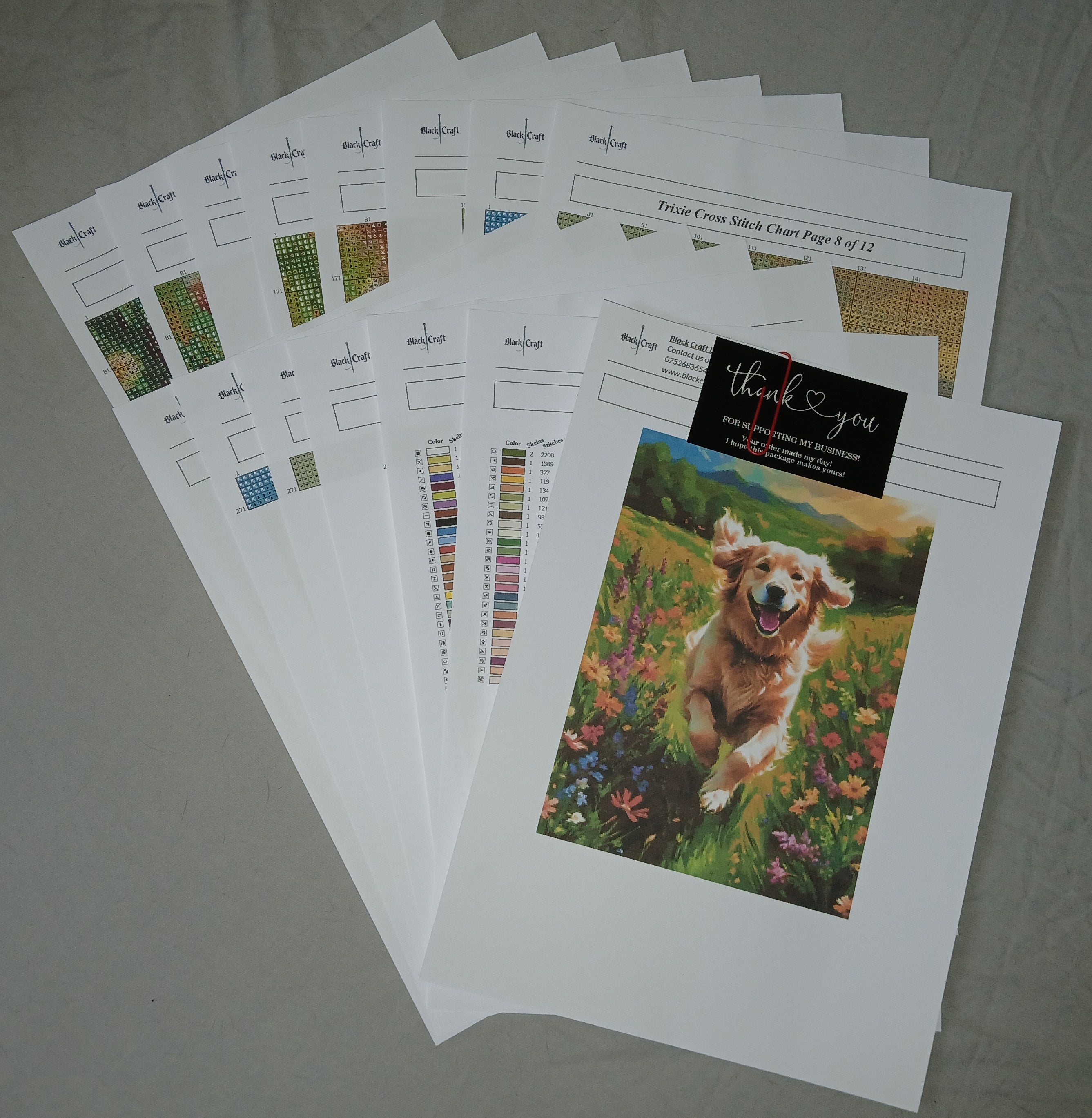 Trixie Cross Stitch Chart (DMC)