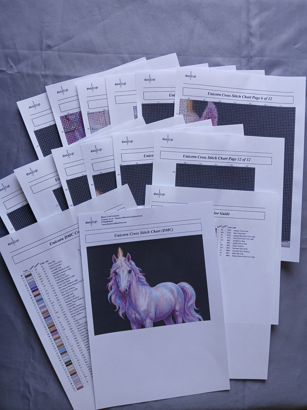 Unicorn Cross Stitch Chart Pattern