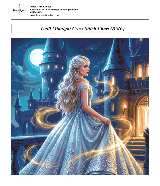 Until Midnight Cross Stitch Chart Pattern