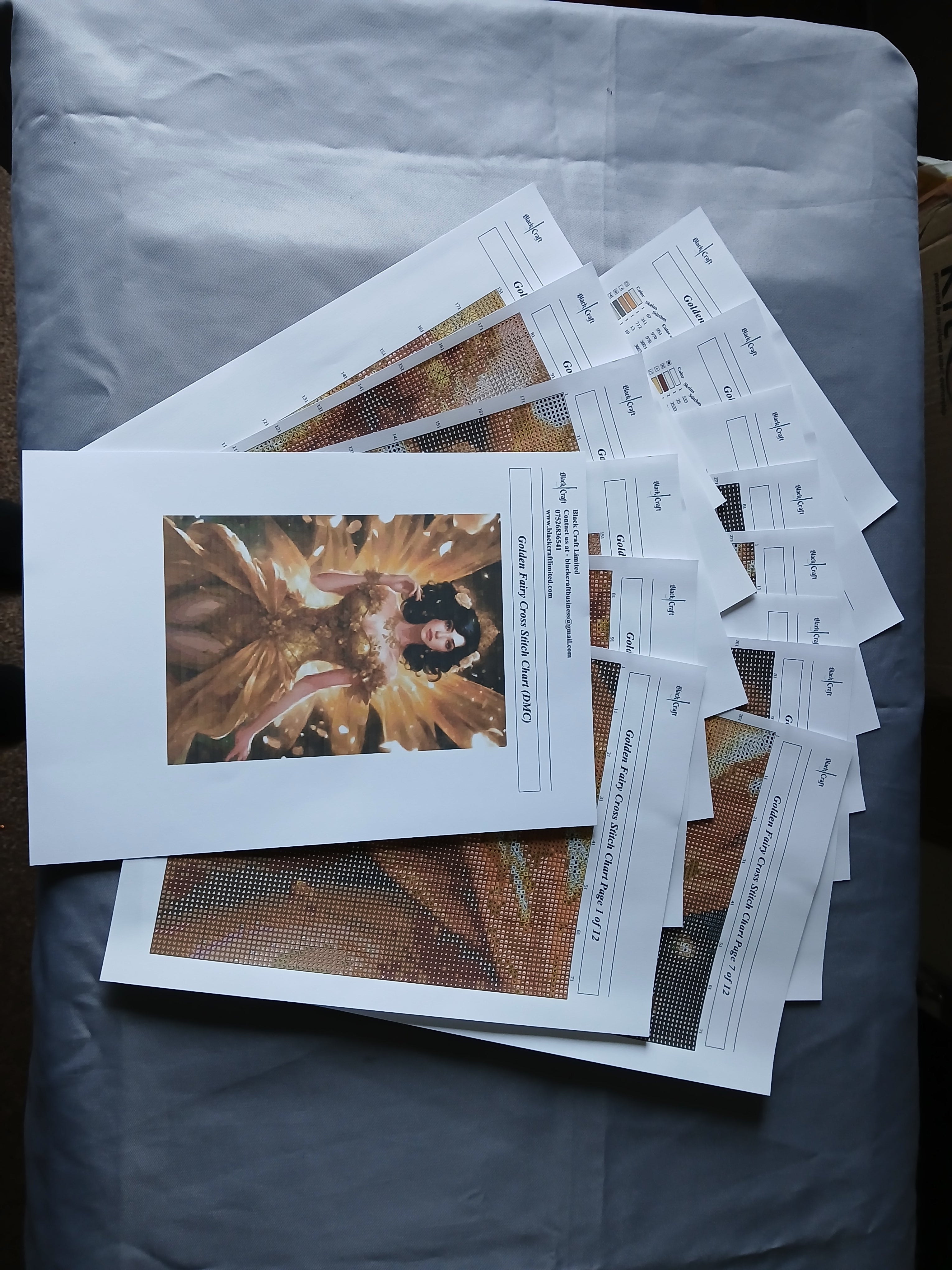 Golden Fairy Cross Stitch Chart