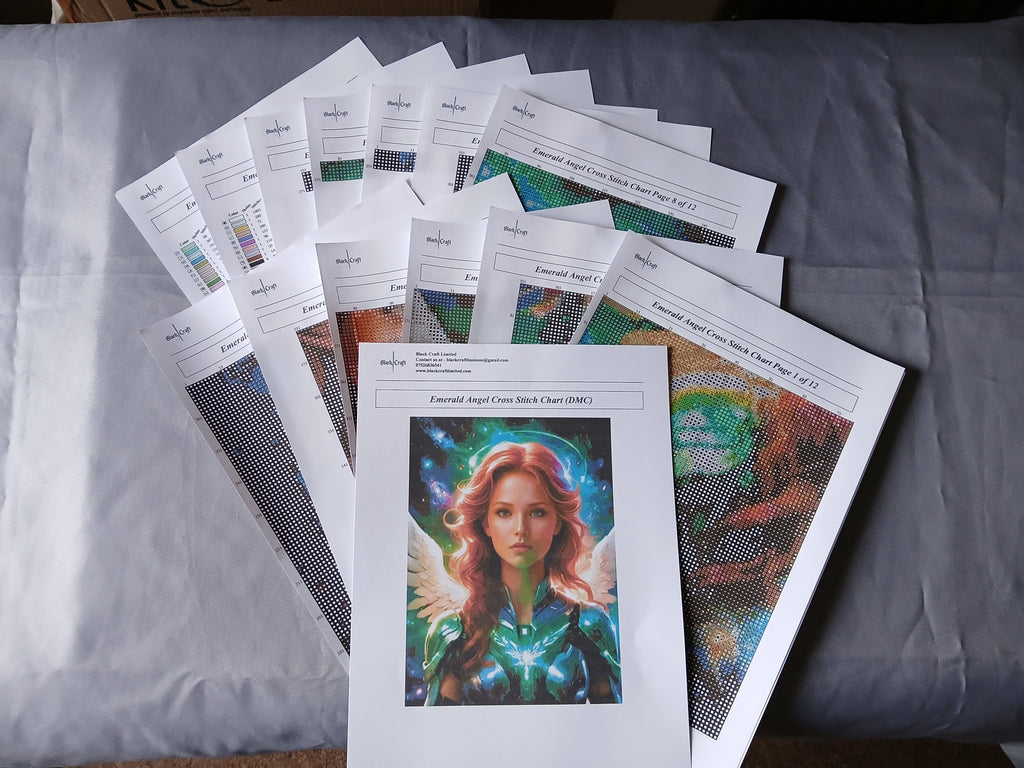 Emerald Angel Cross Stitch Chart