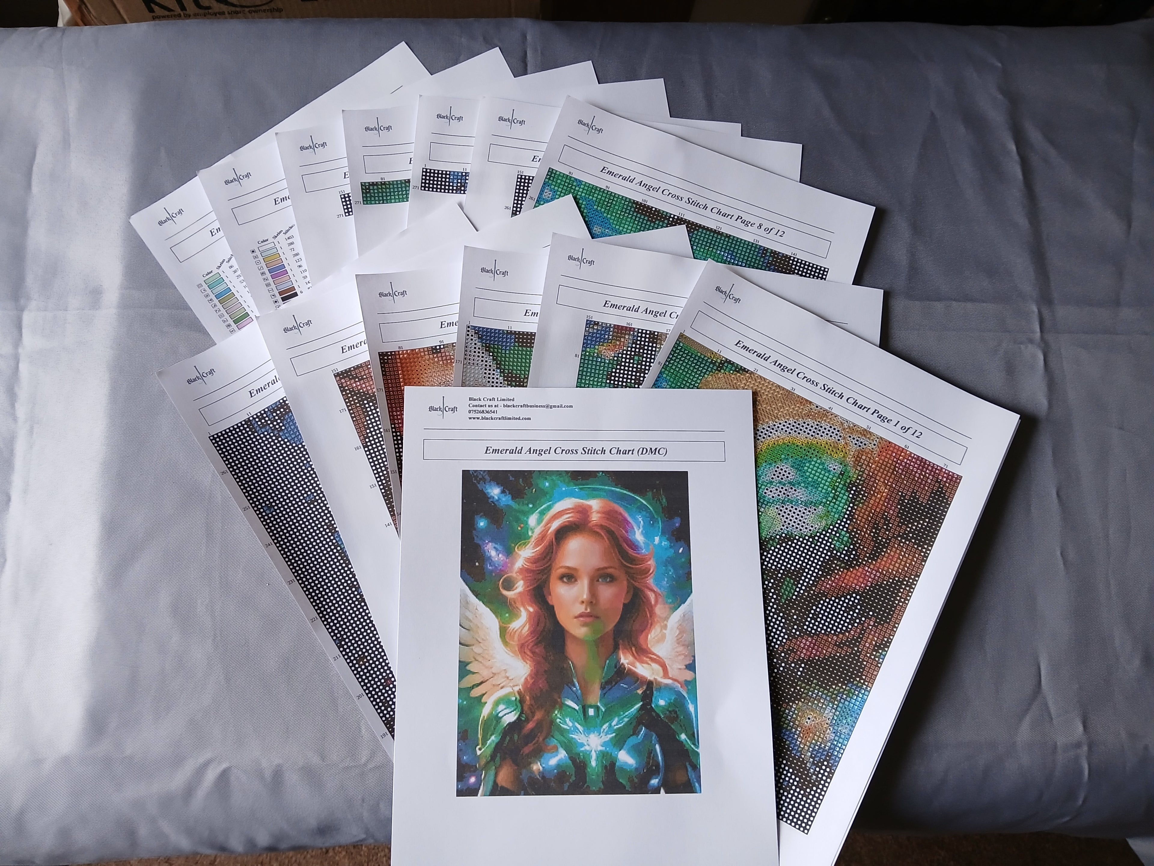 Emerald Angel Cross Stitch Chart